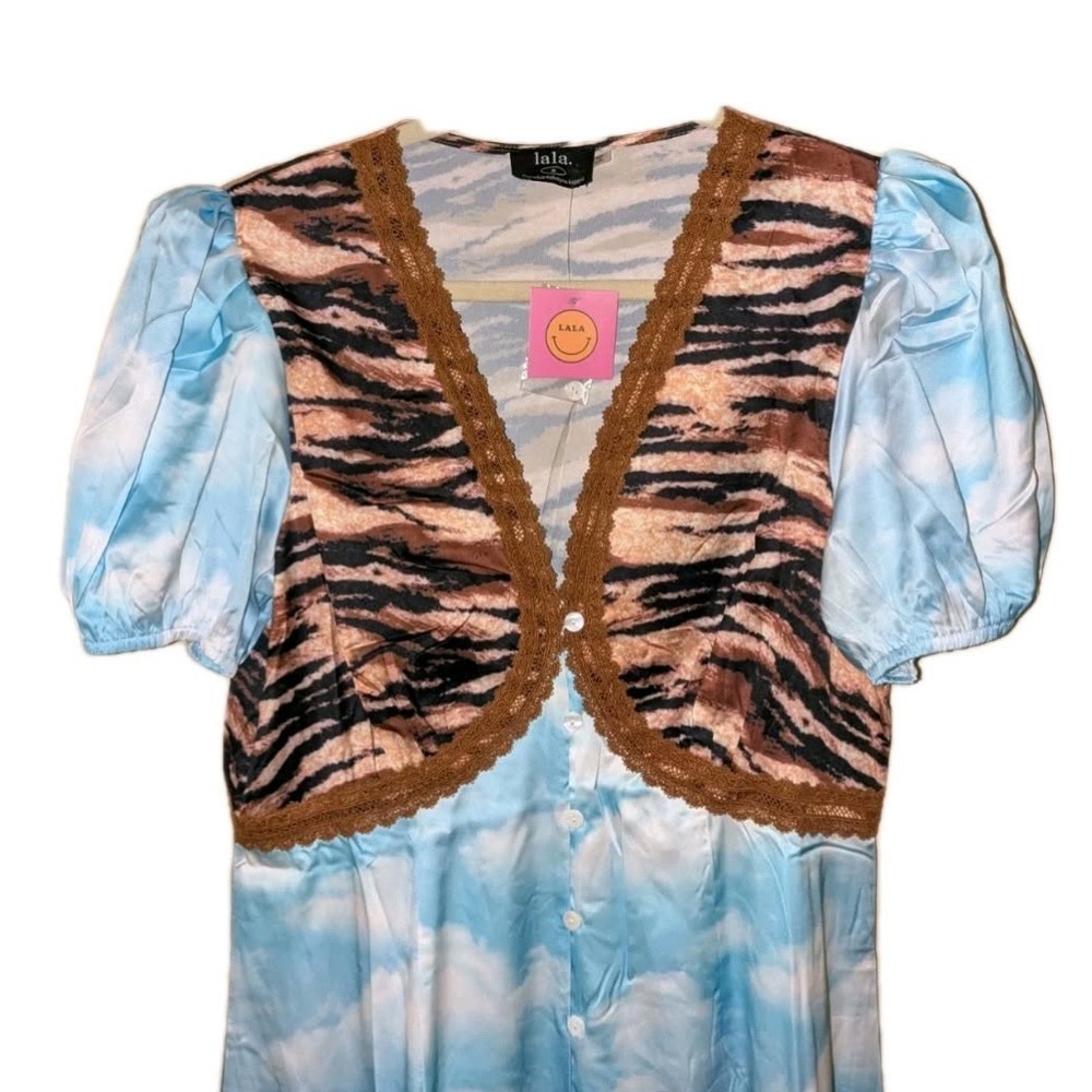 Dressed in Lala Serendipitous Dress Tiger + Cloud Size Medium M New Hippie Boho - Picture 2 of 6